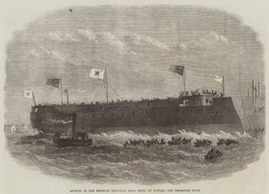 Launch of the Prussian Iron-Clad Kron Prinz at Poplar